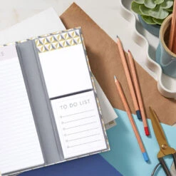 Hallmark Blush, Pink And Gray Geometric Folio And Memo Pad Set 9 Hallmark Blush, Pink And Gray Geometric Folio And Memo Pad Set -Hallmark Store Geometric Pattern Folio With Memo Pads 3SOM1351 04