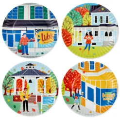 Hallmark Gilmore Girls Stars Hollow Appetizer Plates, Set Of 4 -Hallmark Store Gilmore Girls Stars Hollow Appetizer Plate Set 1PCL1065 03