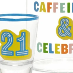 Hallmark Glass 21st Birthday Mug And Shot Glass Bundle -Hallmark Store Glass 21st Birthday Mug and Shot Glass Bundle 1BIR1301 03