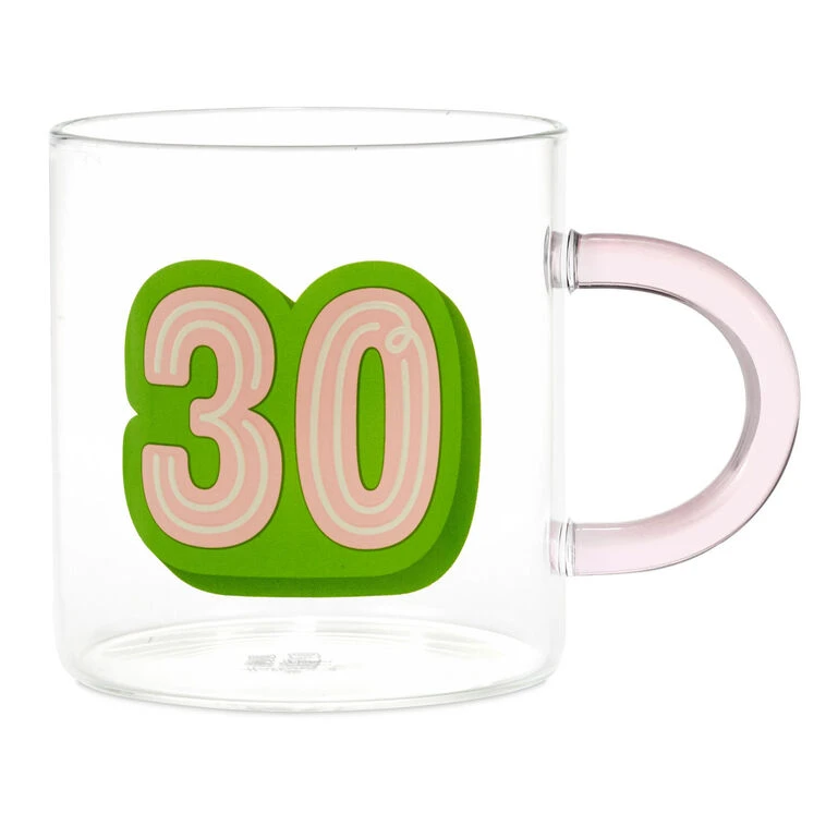 Hallmark Glass 30th Birthday Mug, 17.5 Oz. 3 Hallmark Glass 30th Birthday Mug, 17.5 Oz.