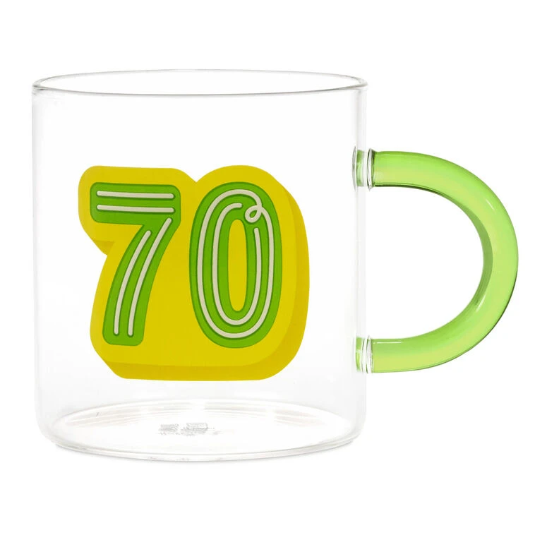 Hallmark Glass 70th Birthday Mug, 17.5 Oz. 3 Hallmark Glass 70th Birthday Mug, 17.5 Oz.