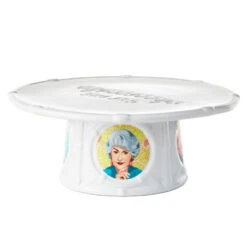 Hallmark The Golden Girls “Get The Cheesecake” Cake Stand 11 Hallmark The Golden Girls “Get The Cheesecake” Cake Stand -Hallmark Store Golden Girls Cake Stand With Cameo Images 1GOL1056 04