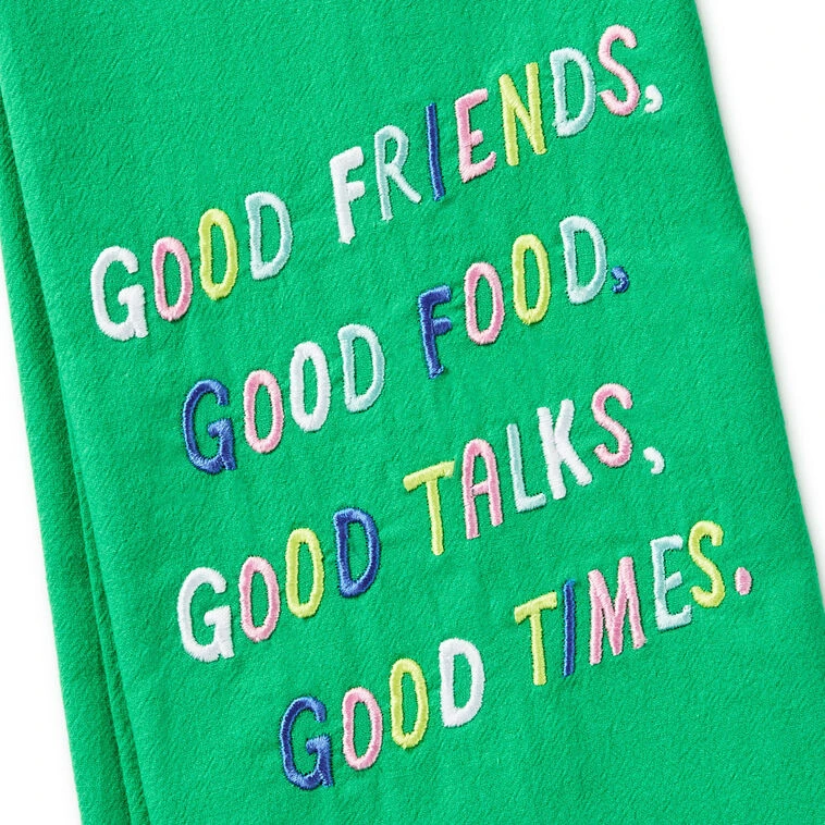 Hallmark Good Friends, Food, Talks And Times Tea Towel, 18x26 5 Hallmark Good Friends, Food, Talks And Times Tea Towel, 18x26 - Image 3