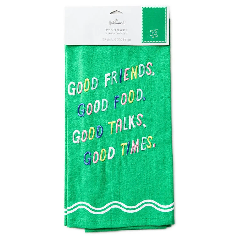 Hallmark Good Friends, Food, Talks And Times Tea Towel, 18x26 7 Hallmark Good Friends, Food, Talks And Times Tea Towel, 18x26 - Image 5