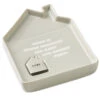 Hallmark House-Shaped Trinket Dish With Token -Hallmark Store Gray HouseShaped Trinket Dish With Token 1BIT2001 01