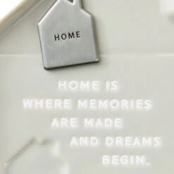 Hallmark House-Shaped Trinket Dish With Token -Hallmark Store Gray HouseShaped Trinket Dish With Token 1BIT2001 05