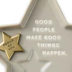 Hallmark Star-Shaped Trinket Dish With Token -Hallmark Store Gray StarShaped Trinket Dish With Token 1BIT2003 05