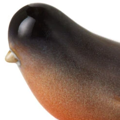 Hallmark Sculpted Robin Figurine, 1.75" 8 Hallmark Sculpted Robin Figurine, 1.75" -Hallmark Store Gray and Red Robin Ceramic Bird Figurine 1SNN1189 03