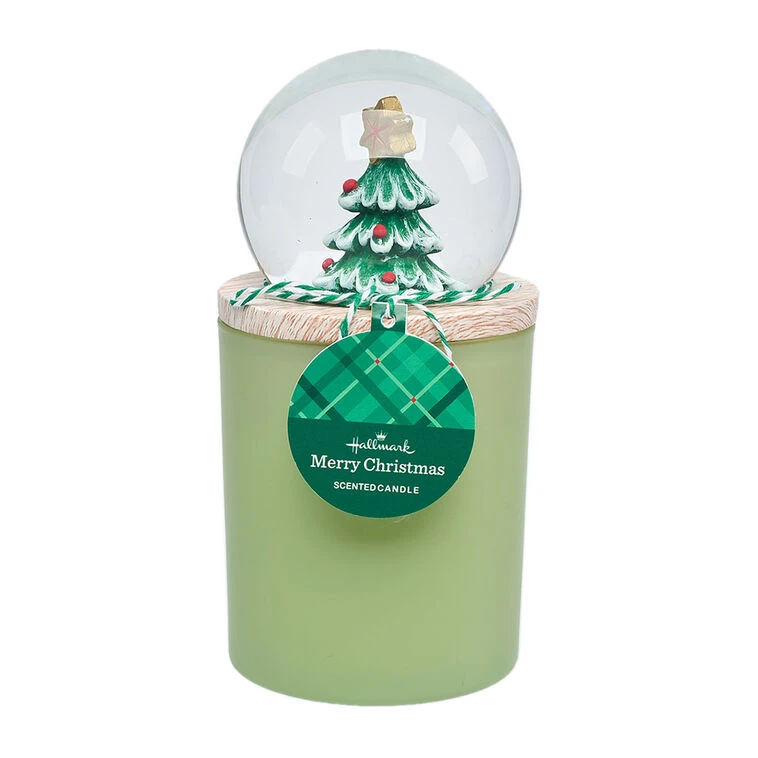 Green Cedarwood Scented Christmas Tree Snow Globe Candle 7 Green Cedarwood Scented Christmas Tree Snow Globe Candle - Image 5