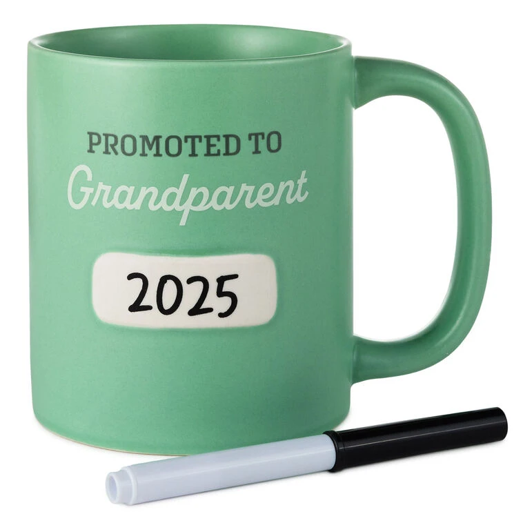 Hallmark Promoted To Grandparent Personalizable Mug With Marker, 13.5 Oz. 3 Hallmark Promoted To Grandparent Personalizable Mug With Marker, 13.5 Oz.