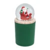 Green Mistletoe Scented Santa Sleigh Snow Globe Candle -Hallmark Store Green Under Mistletoe Candle Santa Sleigh Snow Globe HMSNWGLB4 01