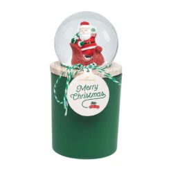 Green Mistletoe Scented Santa Sleigh Snow Globe Candle 11 Green Mistletoe Scented Santa Sleigh Snow Globe Candle -Hallmark Store Green Under Mistletoe Candle Santa Sleigh Snow Globe HMSNWGLB4 05