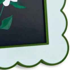 Hallmark Green And Light Blue Scalloped Square Picture Frame, 4x4 -Hallmark Store Green and Blue Scallop Edge Square Picture Frame 1ART1039 04