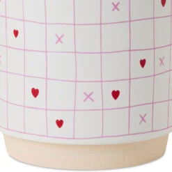Hallmark Love Grid Pattern Mug, 16 Oz. -Hallmark Store Grid Pattern With Hearts Mug 1MUG3631 03