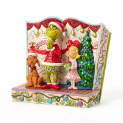 Enesco Jim Shore Grinch And Friends Light-Up Storybook Figurine, 6.2" -Hallmark Store Grinch Max Cindy Lou Lighted Storybook Figurine 6017056 04