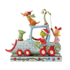 Enesco Jim Shore Grinch, Max And Cindy Lou On Train Figurine, 9.1"