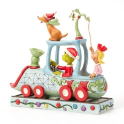 Enesco Jim Shore Grinch, Max And Cindy Lou On Train Figurine, 9.1" -Hallmark Store Grinch Max Cindy Lou Who Train Figurine 6017070 04
