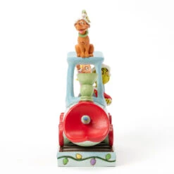 Enesco Jim Shore Grinch, Max And Cindy Lou On Train Figurine, 9.1" -Hallmark Store Grinch Max Cindy Lou Who Train Figurine 6017070 06
