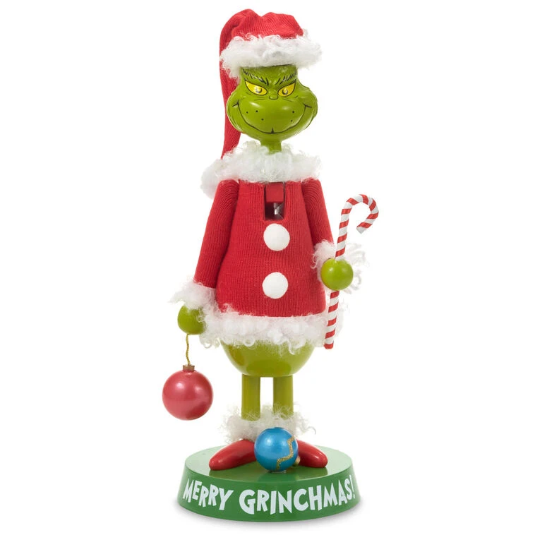 Hallmark Dr. Seuss's How The Grinch Stole Christmas!™ Grinch In Santa Suit Nutcracker Figurine, 12" 3 Hallmark Dr. Seuss's How The Grinch Stole Christmas!™ Grinch In Santa Suit Nutcracker Figurine, 12"