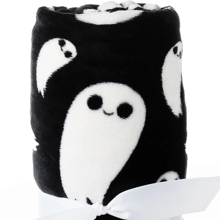 Hallmark Grinning Ghosts Throw Blanket, 50x60 7 Hallmark Grinning Ghosts Throw Blanket, 50x60 - Image 5