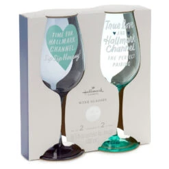 Hallmark Channel Perfect Pairing Acrylic Wine Glasses, Set Of 2 -Hallmark Store Hallmark Channel Perfect Pairing Acrylic Wine Glasses Set of 2 1HKC2325 05
