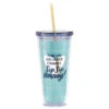 Hallmark Channel Sip Sip Hooray Water Tumbler, 22 Oz. -Hallmark Store Hallmark Channel Sip Sip Hooray Cold Cup With Straw 1HKC2330 01