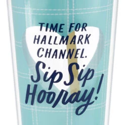 Hallmark Channel Sip Sip Hooray Water Tumbler, 22 Oz. 9 Hallmark Channel Sip Sip Hooray Water Tumbler, 22 Oz. -Hallmark Store Hallmark Channel Sip Sip Hooray Cold Cup With Straw 1HKC2330 04