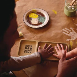 Hallmark Best Dad Hands Down Trinket Tray Handprint Kit, 12x5 -Hallmark Store Handprint Kit Trinket Tray for Dad 1BBY5000 02