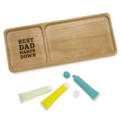 Hallmark Best Dad Hands Down Trinket Tray Handprint Kit, 12x5 -Hallmark Store Handprint Kit Trinket Tray for Dad 1BBY5000 04