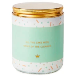 Hallmark Happy Birthday Scented Single-Wick Jar Candle, 7 Oz. -Hallmark Store Happy Birthday Frosted Cupcake Scented Jar Candle 1FCD1010 03