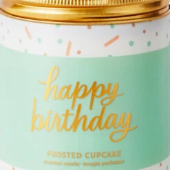Hallmark Happy Birthday Scented Single-Wick Jar Candle, 7 Oz. -Hallmark Store Happy Birthday Frosted Cupcake Scented Jar Candle 1FCD1010 04
