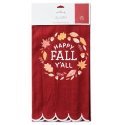 Hallmark Happy Fall Y'all Tea Towel, 18x26 -Hallmark Store Happy Fall Yall Tea Towel 1FAL1906 06