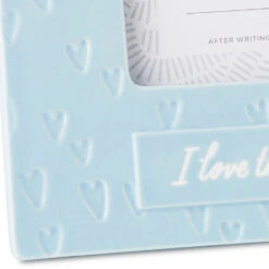 Hallmark Love This Chapter Picture Frame, 4x6 -Hallmark Store Hearts on Pastel Blue 4x6 Picture Frame 1CAP1329 04