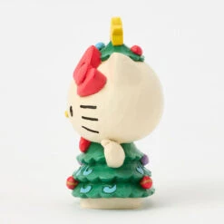 Enesco Jim Shore Sanrio Hello Kitty Christmas Tree Mini Figurine, 3.7" -Hallmark Store Hello Kitty in Christmas Tree Dress Mini Figurine 6017558 03
