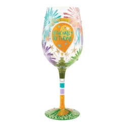 Lolita Here's To Your Retirement Handpainted Wine Glass, 15 Oz. -Hallmark Store Heres to Your Retirement Handpainted Wine Glass 6013102 02