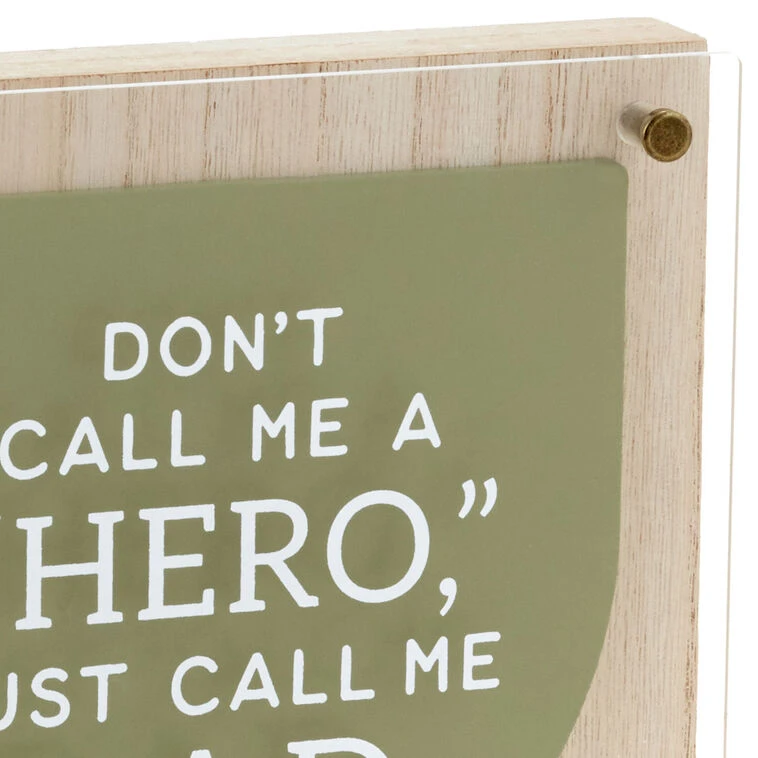 Hallmark Hero Dad Layered Square Quote Sign, 8x8 5 Hallmark Hero Dad Layered Square Quote Sign, 8x8 - Image 3
