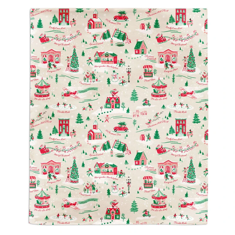 Hallmark Holiday Toile Throw Blanket, 50x60 3 Hallmark Holiday Toile Throw Blanket, 50x60
