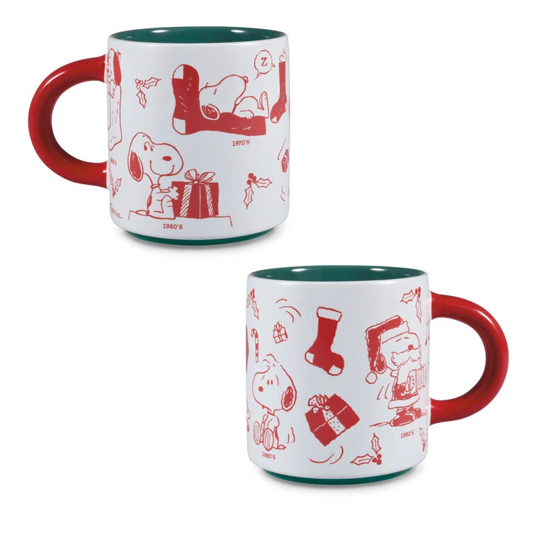 Hallmark Peanuts® Holiday Snoopy Through The Decades Mug, 17.5 Oz. 3 Hallmark Peanuts® Holiday Snoopy Through The Decades Mug, 17.5 Oz.