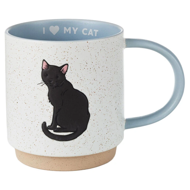 Hallmark I Heart My Black Cat Mug, 16 Oz. 3 Hallmark I Heart My Black Cat Mug, 16 Oz.