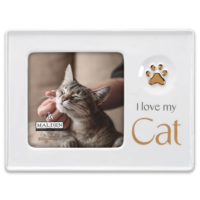 I Love My Cat Ceramic Picture Frame, 4x4 3 I Love My Cat Ceramic Picture Frame, 4x4