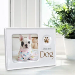 I Love My Dog Ceramic Picture Frame, 4x4 7 I Love My Dog Ceramic Picture Frame, 4x4 -Hallmark Store I Love My Dog Ceramic Picture Frame 501644 03