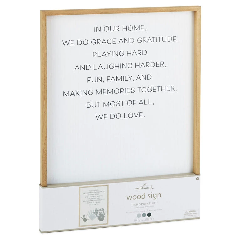 Hallmark In Our Home We Do Love Wood Sign Family Handprint Kit 4 Hallmark In Our Home We Do Love Wood Sign Family Handprint Kit - Image 2