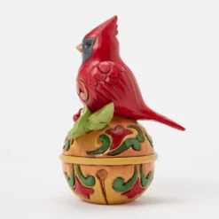 Enesco Jim Shore Heartwood Creek Cardinal On Jingle Bell Mini Figurine, 3.54" 10 Enesco Jim Shore Heartwood Creek Cardinal On Jingle Bell Mini Figurine, 3.54" -Hallmark Store Jim Shore Cardinal Perched on Jingle Bell Figurine 6017279 04