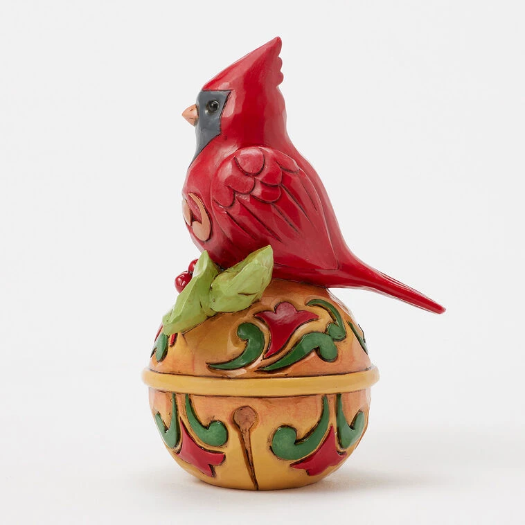 Enesco Jim Shore Heartwood Creek Cardinal On Jingle Bell Mini Figurine, 3.54" 6 Enesco Jim Shore Heartwood Creek Cardinal On Jingle Bell Mini Figurine, 3.54" - Image 4