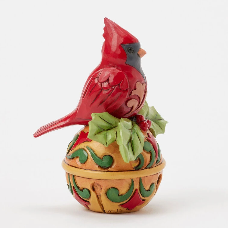Enesco Jim Shore Heartwood Creek Cardinal On Jingle Bell Mini Figurine, 3.54" 7 Enesco Jim Shore Heartwood Creek Cardinal On Jingle Bell Mini Figurine, 3.54" - Image 5