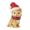 Enesco Jim Shore Heartwood Creek Holiday Cat Figurine, 4.1" -Hallmark Store Jim Shore Cat With Plaid Scarf and Santa Hat Figurine 6017029 01