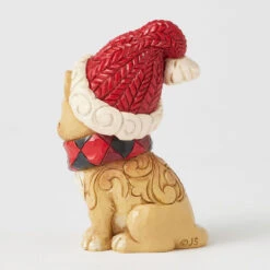 Enesco Jim Shore Heartwood Creek Holiday Cat Figurine, 4.1" -Hallmark Store Jim Shore Cat With Plaid Scarf and Santa Hat Figurine 6017029 02