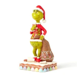 Enesco Jim Shore Grinch With Presents Eating Gingerbread Figurine, 8" 11 Enesco Jim Shore Grinch With Presents Eating Gingerbread Figurine, 8" -Hallmark Store Jim Shore Grinch With Gifts and Gingerbread Figurine 6017058 04