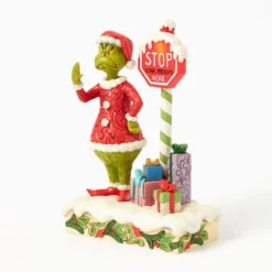 Enesco Jim Shore Grinch By Light-Up Stop Sign Figurine, 9.3" 13 Enesco Jim Shore Grinch By Light-Up Stop Sign Figurine, 9.3" -Hallmark Store Jim Shore Grinch by Stop Sign LED Figurine 6017063 05