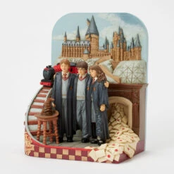 Enesco Jim Shore Harry Potter, Ron And Hermione With Train Figurine, 9" -Hallmark Store Jim Shore Harry Potter and Friends Resin Statue 6016707 03